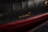 CHANEL 1994 Black Quilted Lambskin Vintage XL Small Classic Single Flap Taske